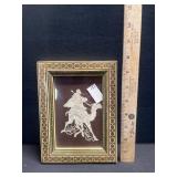 Vintage Asian Framed Art Camel & Rider Crenshaw Vintage Asian Framed Art Camel & Rider Crenshaw