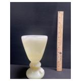 Heavy Alabaster Footed Vase Heavy Alabaster Footed Vase
