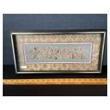 Late 19th Century Chinese Framed Silk Embroidery Late 19th Century Chinese Framed Silk Embroidery