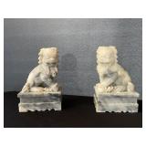 Vintage Heavy Foo Dog Marble Bookends Vintage Heavy Foo Dog Marble Bookends