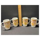 4 Retro Groovy Coffee Mugs 4 Retro Groovy Coffee Mugs