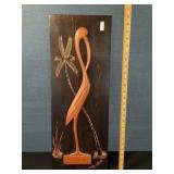 Vintage Wodden Handcarved Pelican Wall Art Vintage Wodden Handcarved Pelican Wall Art