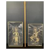 Two Pieces Rubbings Of Thai Buddha Statues Two Pieces Rubbings Of Thai Buddha Statues