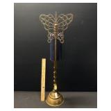 Antique Asian Brass Butterfly Candle Holder Antique Asian Brass Butterfly Candle Holder