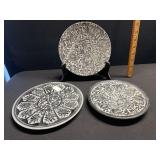 3 Slate Stone Plates Etched Designs 3 Slate Stone Plates Etched Designs