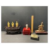 Lot of Asian Stands Figures & More