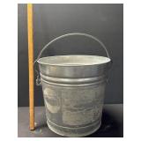 Vintage  Galvanized 5 Gal. Farm Feed Bucket