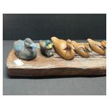 Antique Wood W. Various Ducks