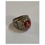 Mens 10k White Gold Class Ring 17 Grams
