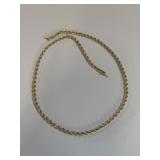 14K Gold Rope Chain Necklace 14.1 Grams 15"