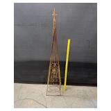 Wrought Iron Obelisk Form Garden Trellis