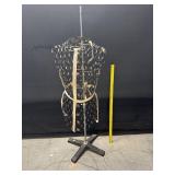 Vintage Wire Dress Form W/Metal Base Stand