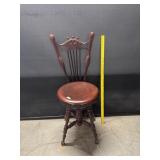 Antique Ball & Claw Piano Stool Chair EXC Cond