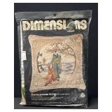 Dimensions Crewel Oriental Blossoms Pillow Kit