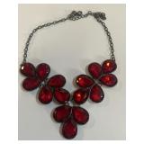 Large Red Rhinestones Ladies Necklace