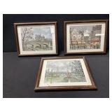 3 Framed Mini Prints of Paris