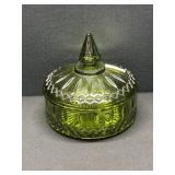Vintage Emerald Green Indiana Glass Pricess Candy