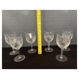6 Spode Cut Crystal Liqour Glasses Germany