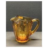 Vintage Fostoria Glass Coin Amber Water Pitcher