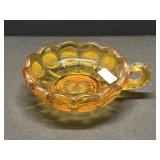 Vintage Fostoria Glass Coin Amber Candy Dish