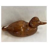 Vintage Hand Carved Red Head Hen
