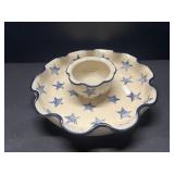Vintage Marshall Pottery Stars Chip & Dip
