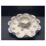 Vintage Marshall Pottery Stars Chip & Dip