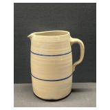 Large Vintage Glazed Pottery Pitcher