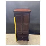 Mahogany Jewelry Tower Cabinet W. Mirror