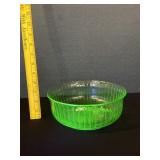 Vintage Hazel Atlas Uranium Vaseline Glass Bowl