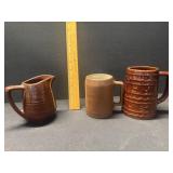 3 Pcs. Lot Buckey Mug Mccoy Creamer Hull Mug