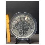 Jennette Herringbone Iris Cake Plate