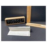 Small Set of Dominoes in Wood Case