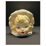 Vintage Hull Pottery Bonnet Baby Face Vase