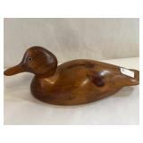 Vintage Hand Carved Blue Bill Duck