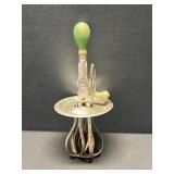 Antique Double Beater Hand Mixer Green Top