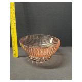 Large Pink Depression Laced Bowl