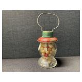 Vintage TH Stough Glass Lantern Candy Dispenser