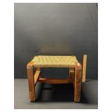 Rush Woven Vintage Stool
