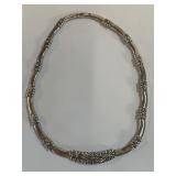 Vintage Silver Floral Choker Necklace