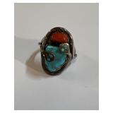 Signed Effie Zuni Sterling Snake Mens Ring Size 11