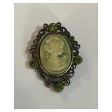 Vintage Cameo Brooch Pendant