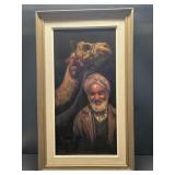 Large Velvet Middle Eastern Painting