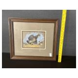 Original A.C. Gentry Signed Quail Watercolor