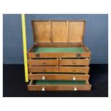 Vintage Machinist Wood Toolbox