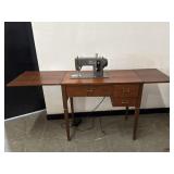 Sears Kenmore Sewing Machine In Cabinet
