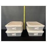 4 Sterilite Containers W/ Lids