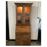2 Piece Secretary Hutch W/ Drop Down Writing Desk