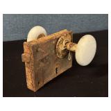 Antique Porcelain Doorknob and Lock