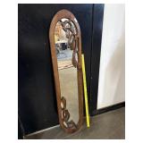 Vintage Tall Wood Mirror
